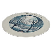 Moonlit Nordic Forest, aanpasbaar Snijplank (Hoek)