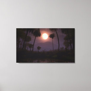 Moonlit Oasis (2012) Canvas Afdruk