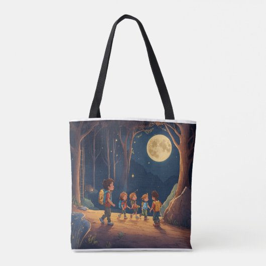 Moonlit Playtime Canvas tas (Achterkant)