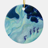 Moonlit Rabbits Keramisch Ornament (Voorkant)