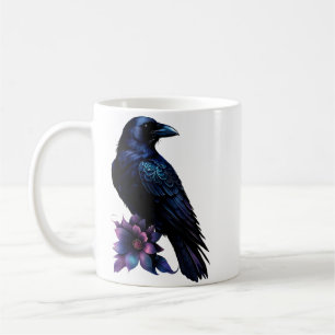 Moonlit Raven Gotische bloemige trouwset. Koffiemok