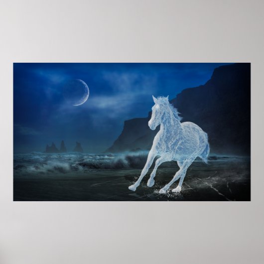 Moonlit Runse Horse Ghost Imprimer Poster Artwork (Devant)