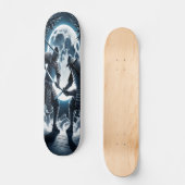 Moonlit Samurai Duel Skateboard (Voorkant)