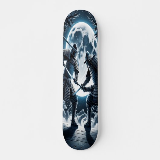 Moonlit Samurai Duel Skateboard (Voorkant)