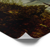 Moonlit Scene met Gondola Poster (Hoek)