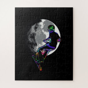 Moonlit Scooter Champ - Scooter Boy Artwork Legpuzzel