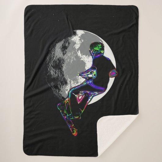 Moonlit Scooter Champ - Scooter Boy Sherpa Deken (Voorkant)