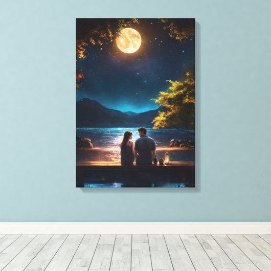 Moonlit Serenade Canvas Afdruk (Insitu (Houten vloer))