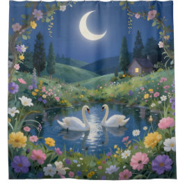 Moonlit Serenade - Douchegordijn