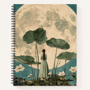 Moonlit Serenity – Lotus Scene Notitieboek