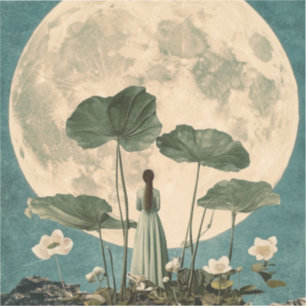 Moonlit Serenity – Lotus Scene Sticker