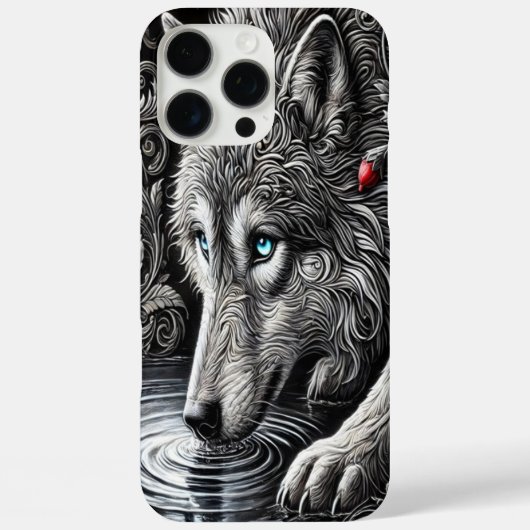Moonlit Serenity Wolf Portret Case-Mate iPhone Case (Achterkant)