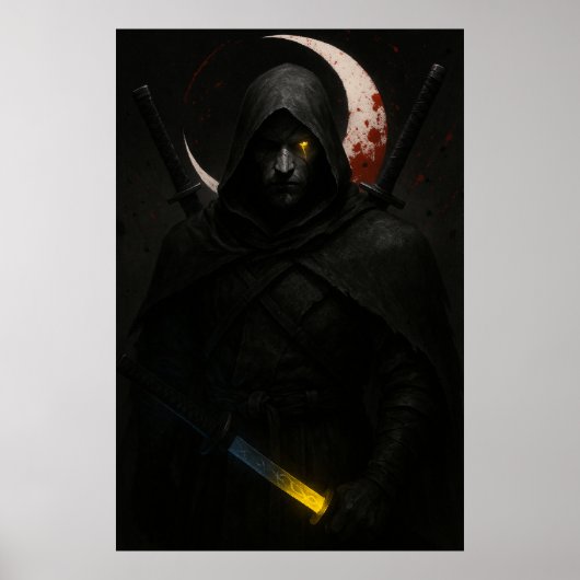 Moonlit Shadow Ronin Poster (Voorkant)