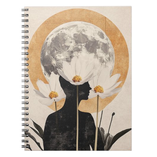 Moonlit Silhouette - Boho elegantie Notitieboek (Voorkant)