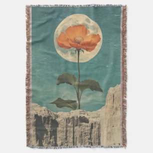 Moonlit Sinaasappel Bloom - Boho Charm Deken