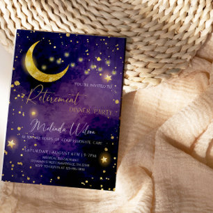 Moonlit Sterrennacht Nurse Retirement Party Kaart