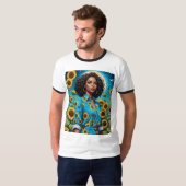Moonlit Sunflower Field Goddess Shirt (Voorkant volledig)