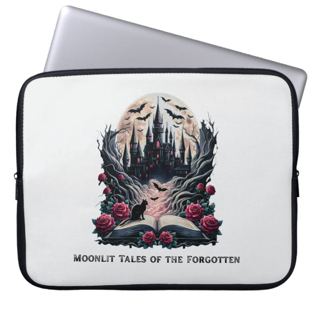 Moonlit Tales Gothic Laptop Bag Sleeve (Voorkant)