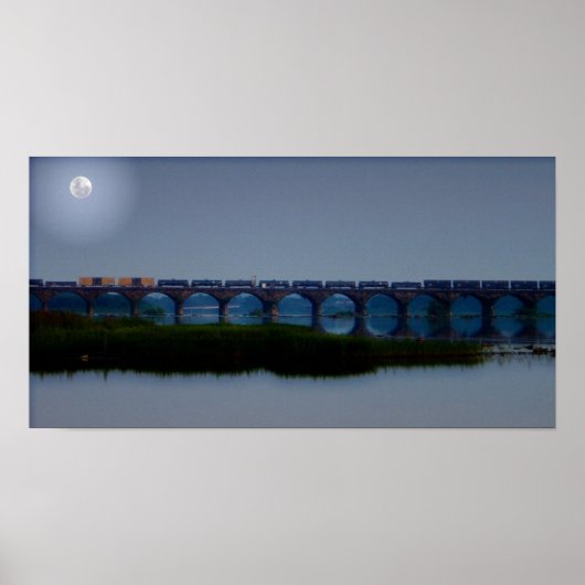 Moonlit Train - Rockville Bridge, PA Poster (Voorkant)