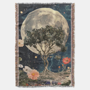 Moonlit Tree & Blossoms Deken