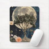 Moonlit Tree & Blossoms Muismat (Met muis)