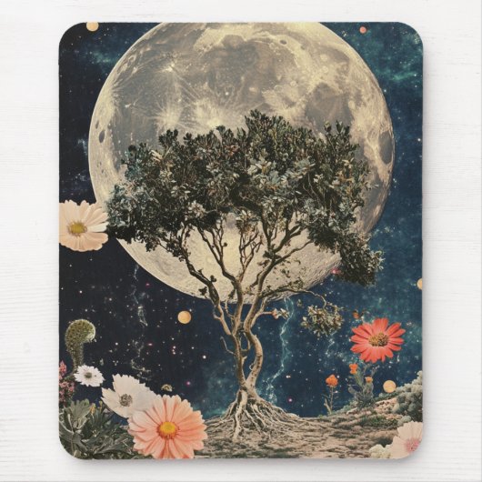 Moonlit Tree & Blossoms Muismat (Voorkant)