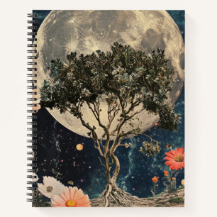 Moonlit Tree & Blossoms Notitieboek