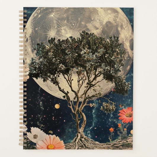 Moonlit Tree & Blossoms Planner (Voorkant)