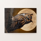 Moonlit Uil Puzzel: Leuk, educatief geschenk Legpuzzel (Horizontaal)