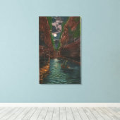 Moonlit Uitzicht van de Kronkel Canvas Afdruk (Insitu (Houten vloer))