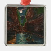 Moonlit Uitzicht van de Kronkel Metalen Ornament (Voorkant)