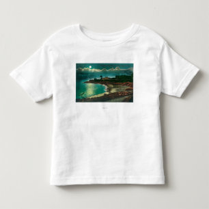 Moonlit uitzicht van de Vue de l'EauSanta Cruz, CA Kinder Shirts