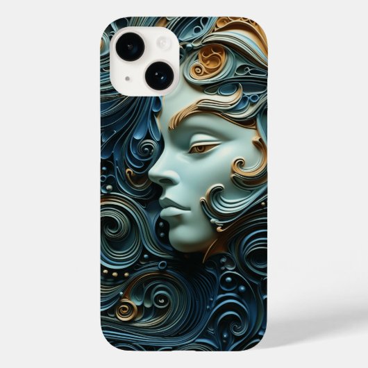 Moonlit Vrouw 3D Kunst Case-Mate iPhone Case (Achterkant)