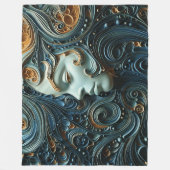 Moonlit Vrouw 3D Kunst Fleece Deken (Voorkant)