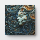 Moonlit Vrouw 3D Kunst Fotoplaat (Voorkant)