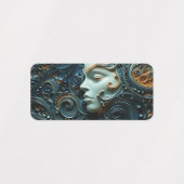 Moonlit Vrouw 3D Kunst Labels (Design 1)