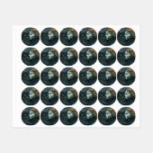 Moonlit Vrouw 3D Kunst Labels (Vel)