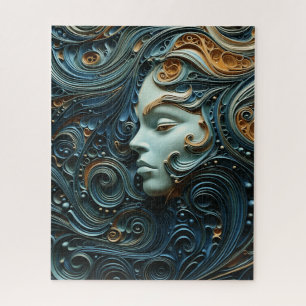 Moonlit Vrouw 3D Kunst Legpuzzel
