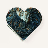 Moonlit Vrouw 3D Kunst Notitieboek (Voorkant)