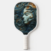 Moonlit Vrouw 3D Kunst Pickleball Paddle (Voorkant)