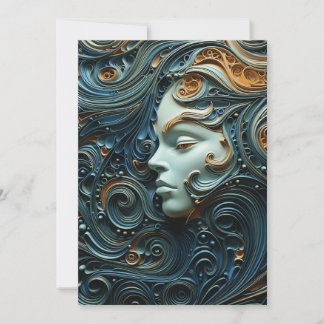 Moonlit Vrouw 3D Kunst Save The Date