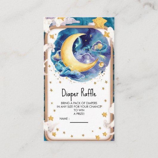 Moonlit Whimsical Celestial Baby shower Informatiekaartje (Voorkant)