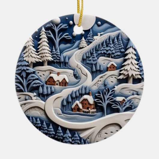Moonlit Winter Path Ornament (Voorkant)