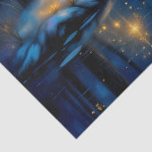 Moonlit Winter River – Enchanted Night Forest Tissuepapier (Detail)