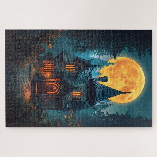 Moonlit Witch Cottage puzzle (Horizontal)