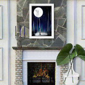 Moonlite Birch Trees Folie Prints