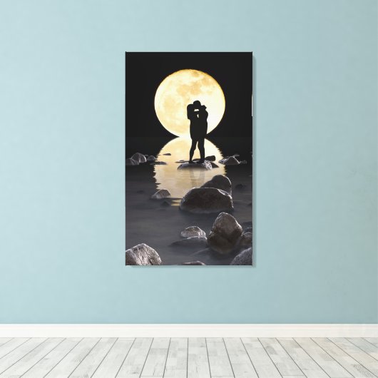 Moonlite Love Canvas Afdruk (Insitu (Houten vloer))