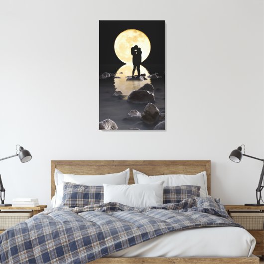 Moonlite Love Canvas Afdruk (Insitu (Slaapkamer))