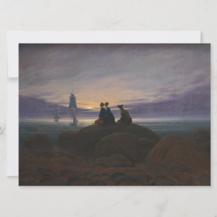 Moonrise door het Zee (door Caspar David Friedrich Kaart