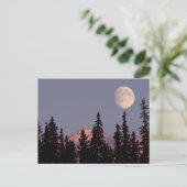 Moonrise Early Winter | Anchorage, Alaska Briefkaart (Staand voorkant)
